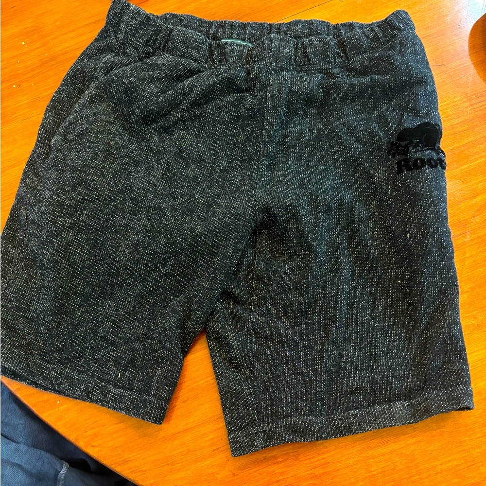 Roots size large salt and pepper sweatshorts